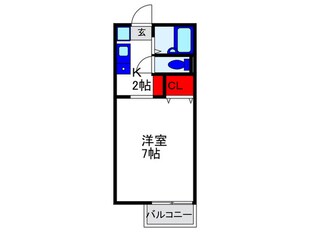 コ－ポイナガワの物件間取画像